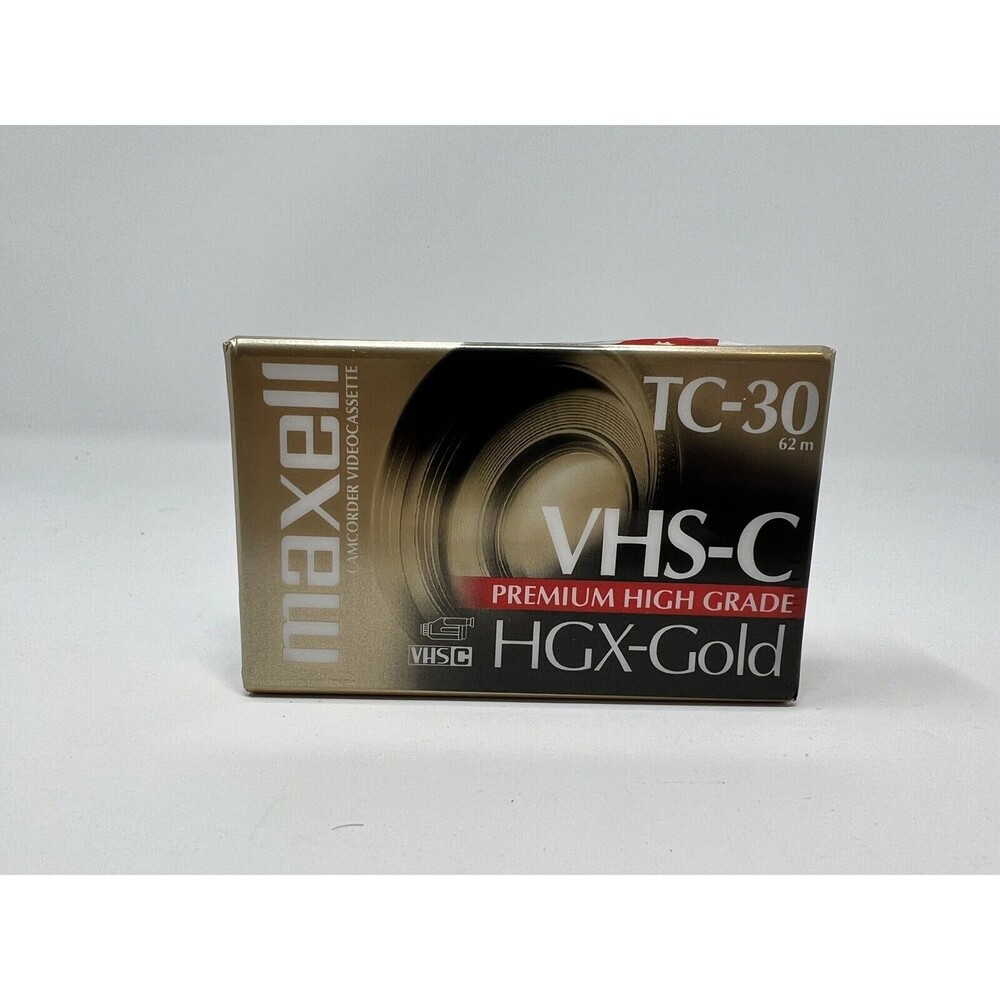 Maxwell VHC-C TC-30 HGX-Gold Premium High Grade Video Cassette Tape Sealed